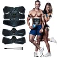 3-pack EMS Trainer - Mage Armar Axlar Ben Elektrisk Muskelstimulator Abs svart black