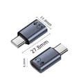 Miniatyrbillede 3 af 5: Lightning hun til TYPE-C han aluminiumslegering hovedtelefonadapter, digital lydkonverter til lytning, opkald og HiFi lydkvalitet Grå Grey