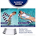 Miniatyrbild 4 av 5: 4-i-1 Monterey Hängmatta Pool Float & Vattenhängmatta – Mångsidig, Uppblåsbar Pool Float för Vuxna – Patenterat Tjockt, Icke-Klibbigt PVC-Material