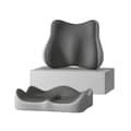 Tryckavlastande sittdyna och svankstödset - Ergonomiskt minnesskum för bekväm sittning Grå Grey
