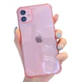 iPhone 12 Slim Pink Transparent Cover Gennemsigtig transparent