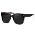 Vikbara Suncovers Solglasögon Över Glasögon Svart/Rosa svart black