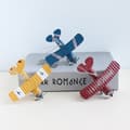 Miniatyrbilde 2 av 2: 3 stk. Vintage Metallfly Modell - Retro Flyglide Biplan