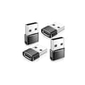 USB-C hona till USB-A hane-adapter (4-pack) - Stöder PD snabbladdning för snabba och effektiva anslutningar
