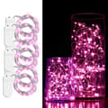 6-pack 1m Mini LED Ljusslinga Batteridriven Rosa pink