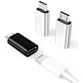 Miniatyrbild 1 av 5: 3-pack, Micro USB till Lightning-adapter, Lightning hona till Micro USB hane-adapter