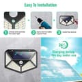 Miniatyrbillede 5 af 5: Solcellelampe med bevægelsessensor - Solcelle væglampe bevægelsessensor Sort sort black
