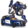 Transformerbar Polisbil Deformerande Decepticons Actionfigur Modell Leksak för Barn Present