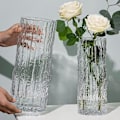 Miniatyrbild 1 av 5: 1 st Glasvas Handgjord Klar Glascylinder Posy 30 cm Hög Kristallblomvas för Blommor Blomsterarrangemang (30 x 10 cm)