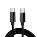 2m USB C till C-kabel, 2-pack Svart Black