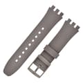 Premium Silikon Swatch Klockarmband Ersättning Grå 17 mm Grå 17 mm Grey