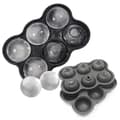 2-pack 6 runda isbitar silikonform isbollar svart