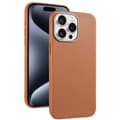 Tunt TPU-skal med läderfinish för iPhone 15 Pro Max - Brun