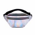 Glänsande Midjeväska Cross Body Bum Bag - Silver silver