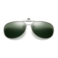 Uppfällbara Polariserade Pilot Clip-On Solglasögon Metall Grön grön green