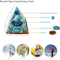 Miniatyrbild 2 av 5: Kristallpyramid Stenar Livets Träd Energi Kvarts Kristaller Positiv Energi Generator Skydd Style 2