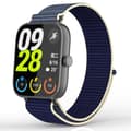 Redmi Watch 5/4 flätat nylonarmband Blue + White