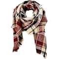 Miniatyrbild 2 av 5: Dam Scarf Höst Vinter Rutiga Fransar Mjuk Varm Filt Sjal Dam Sjal Wraps