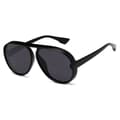 Miniatyrbillede 1 af 3: Sorte Aviator Pilot Solbriller Mørke Linser sort black