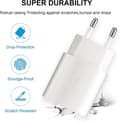 Miniatyrbild 5 av 5: 25W USB C snabbladdare med 1m Type C-kabel – Kompatibel med Samsung Galaxy, iPhone och iPad (USB-C) Vit