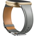 Miniatyrbild 1 av 4: Läderarmband Kompatibelt med Fitbit Versa 3/Fitbit Sense 2/Sense Armband, Äkta Läder Elegant Ersättningsarmband, Grå