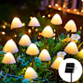 Miniatyrbild 1 av 5: Solcellsdrivna Svamp Trädgårdslampor för Utomhusbruk, 50 LED 7 meter Solcells Slinga Utomhus Vattentät för Staket Solcells Gånglampor för Dekorativt bruk