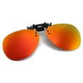 Clip-on Aviator Solglasögon Pilotglasögon Röda Spegelglas Röda red