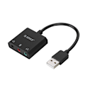Pikkukuva 1 / 7: USB-ulkoinen äänikortti, mikrofonin ja kuulokkeiden sovitin, riippumaton äänikortti kannettavalle tietokoneelle ja pöytätietokoneelle