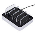 Miniatyrbild 2 av 4: Universell 34W 6.8A 4-portars USB-laddningsdockningsstation Stativ Smart Snabbladdare Silver
