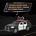 Pikkukuva 6 / 6: Driven by Battat – Poliisiautolelu SUV mittakaavassa 1:24 – Leikkiauto valoilla ja äänillä – Pelastusautolelu pojille, tytöille ja yli 3-vuotiaille lapsille