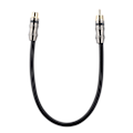 Miniatyrbillede 1 af 7: RCA han til RCA hun adapter konverter HiFi-grade tabsfri transmission lydkabel (sort)