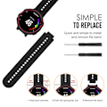 Miniatyrbillede 3 af 5: Garmin Forerunner 235/235Lite urrem, blød silikone erstatningsurrem til Garmin Forerunner 235/220 / 230/620 / 630/735 smartwatch