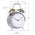 Miniatyrbillede 7 af 7: Høj alarm til dybe sovende 4'' Twin Bell vækkeur med baggrundsbelysning til soveværelse og boligindretning (sort)