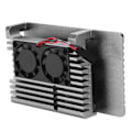 Miniatyrbild 4 av 7: Aluminiumlegeringsskal för Raspberry Pi 4b, skyddande låda, kylflänskit med fläkt