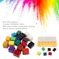 Miniatyrbillede 4 af 5: Gouache maling sæt multifunktionel gelé kop design 18 farver 30ml gouache akvarel maling til kunstnere studerende børn