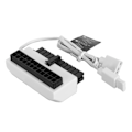 Miniatyrbilde 6 av 7: ATX 24-pin 90 graders ARGB-adapter 5V 3-pin ARGB hunn til hann strømkoblingsadapter for datamaskinens hovedkort ATX strømforsyning hvit