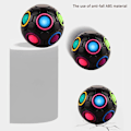 Miniatyrbillede 6 af 8: Roterende Stress Rainbow Ball Infinity Relief Spinner Fidget Toy til voksne og børn - pædagogisk magisk terningpuslespil (sort)