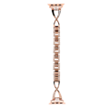 Miniatyrbillede 3 af 7: Krydsformet metaludskåret diamantbesat erstatningsurrem til iWatch 1/2/3/4Rose Gold