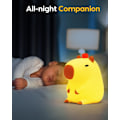 Miniatyrbillede 7 af 7: Kapivar Natlampe, Sød Kapivar Lampe, Silikone Dæmpbar Børneværelse Natlampe, Genopladelig LED Sengelampe med 20 Minutters Timer & Tryk Kontrol