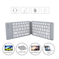 Miniatyrbild 6 av 7: Bärbar F68 universell hopfällbar Bluetooth trådlöst tangentbord för iOS för Android för Windows Grå