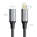 Miniatyrbilde 2 av 4: Thunderbolt 3 USB-C forlengelseskabel, 6 fot, USB-C hann til hunn All Purpose USE 10Gbps PD 100W 4K (kompatibel Thunderbolt 4-enhet)