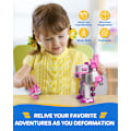 Pikkukuva 7 / 7: Super Wings - 7' Dizzy's Rescue Tow with 2' Pink Transform-a-Bot Mini Figure, Muuttuva lentokoneleluajoneuvosarja, Leikki 3 4 5-vuotiaille pojille