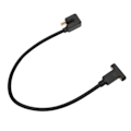 Pikkukuva 3 / 7: USB-kaapeli 0,3 m USB 3.1 Type-C uros naaras 10 Gbps U-tyyppinen kyynärpää paneelikiinnitysruuvin reiällä autodatakaapeli