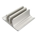 Miniatyrbillede 7 af 7: Vertikal bærbar computer stand 2 slots anodiseret aluminiumlegering justerbar pladsbesparende bærbar computer holder til 0,63 til 2,36 tommer tyk PC sølvfarve