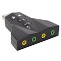 Pikkukuva 6 / 7: USB-äänikortti, virtuaalinen 7.1-kanavainen ulkoinen stereokaiutinsovitin PS4-kannettavalle tietokoneelle, kuulokkeille