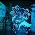 Miniatyrbilde 4 av 7: 3D LED-lampe My Hero Academia Himiko Toga Anime LAMP Boku no Hero Academia Kryss Kroppen Min Nattelykter for Soverom Julerom, 16 Farger, med