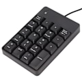 Miniatyrbillede 7 af 7: Nummerblok kablet 19 taster USB-interface drevfri bærbar sort bærbar numerisk tastatur til kontorbank supermarked