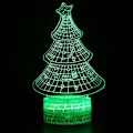 Miniatyrbilde 7 av 8: 3D nattlys LED illusjonslampe for skrivebord 7 fargeendringer USB-kabel berøringsknapp julegave bursdagsgave leketøy for barn
