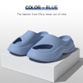 Miniatyrbillede 1 af 5: Unisex Have Clogs Sko Sandaler Tøfler-Blå (44/45 EU Størrelse）