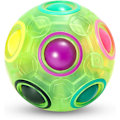 Miniatyrbilde 1 av 7: Magisk Regnbue Puslespillkule, Fidget Ball Puslespill Hjernepuslespill Fidget Leke for Gutter & Jenter - Bursdagsfest for Tenåringer & Voksne Green